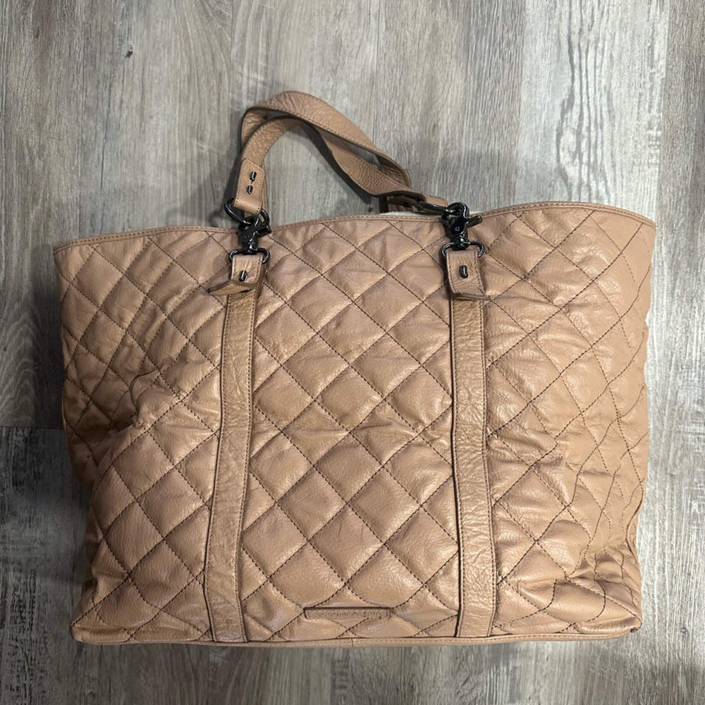 BCBG Large quilted Leather Tote